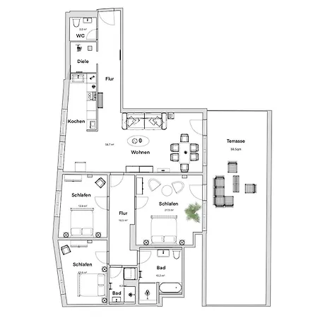 Apartament Pineapple Penthouse Am Zwinger - 162 Qm - 1x Free Parking Drezno