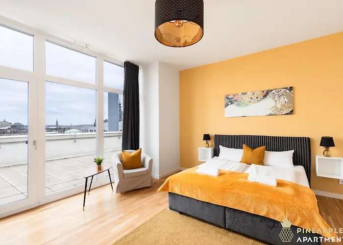 Appartement Pineapple - Penthouse Am Zwinger - 162qm - 1x Free Parking Dresden